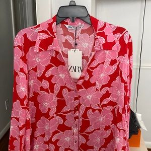 ZARA floral print blouse brand new!